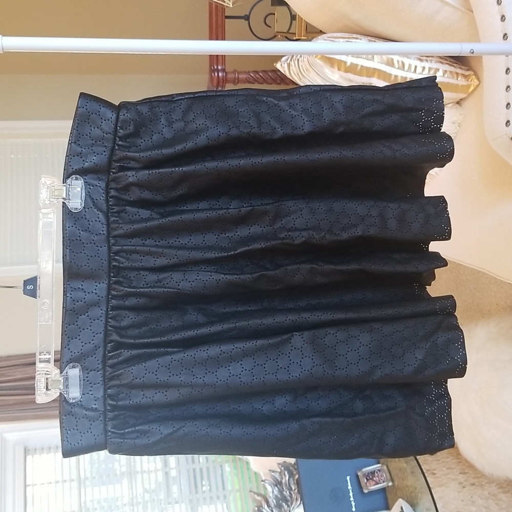 Bisou Bisou Faux Leather Skirt